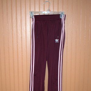 Adidas maroon track pants 2xs